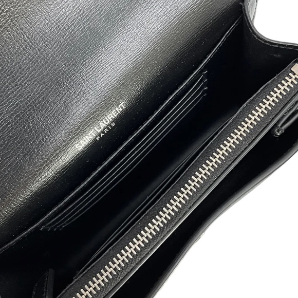 SAINT LAURENT Calfskin Monogram Sunset Mini Chain Wallet Bag - Picture 6 of 7